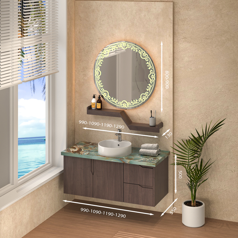 Tủ Lavabo T01129 - 10 vân gỗ nâu trầm ấm