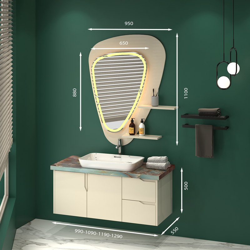 Tủ Lavabo T01109 - 8 tone màu kem thanh lịch