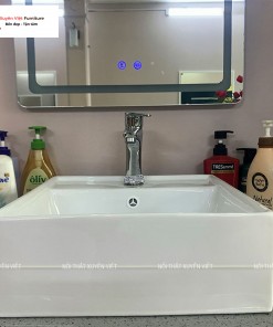 Chậu rửa lavabo đặt bàn hình vuông sang chảnh XVCV11