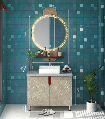 Tủ lavabo chân đứng vân đá sang trọng mã C0189 - 13 
