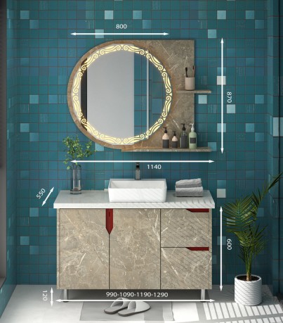 Tủ Lavabo C0199 – 13 Laminate vân đá sang trọng