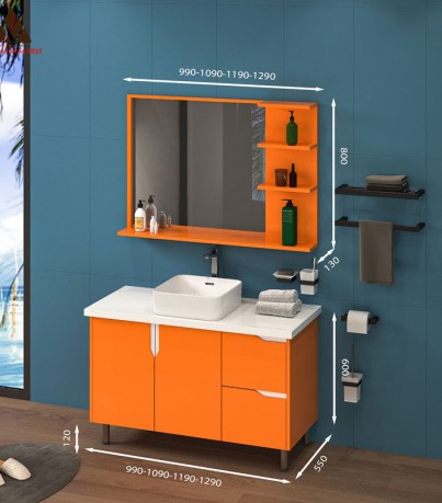 Tủ Lavabo chân đứng C0199 - 3 màu cam độc đáo