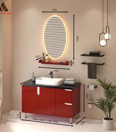 Tủ Lavabo C01129 - 7 tone màu đỏ quyến rũ