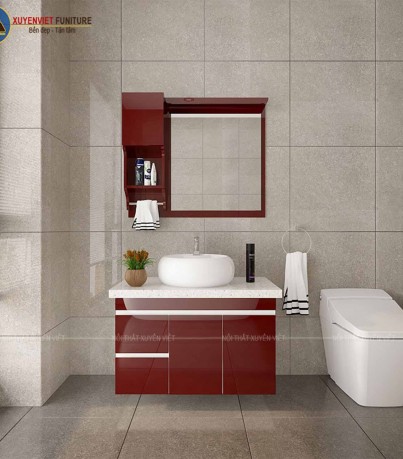 Mẫu tủ lavabo đẹp bằng nhựa LBK207