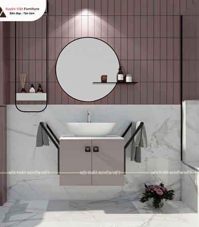 Mẫu tủ lavabo đẹp cho phòng tắm nhỏ LBK2021