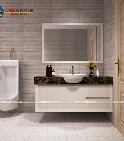 Tủ chậu lavabo laminate tông trắng LBK2006