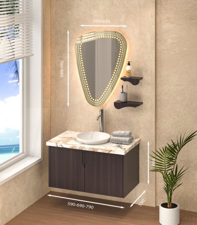 Tủ Lavabo treo tường T0169-12 Laminate cực hiện đại