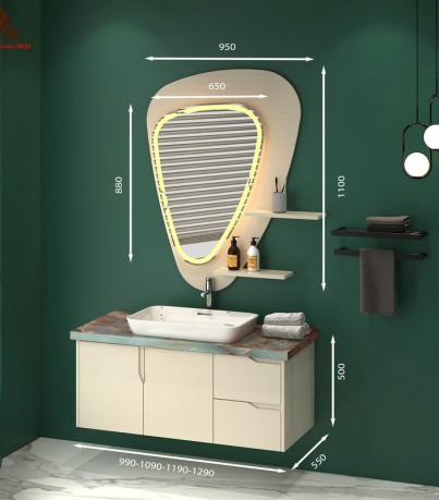 Tủ Lavabo treo tường T0199 - 8 tone màu kem tinh tế