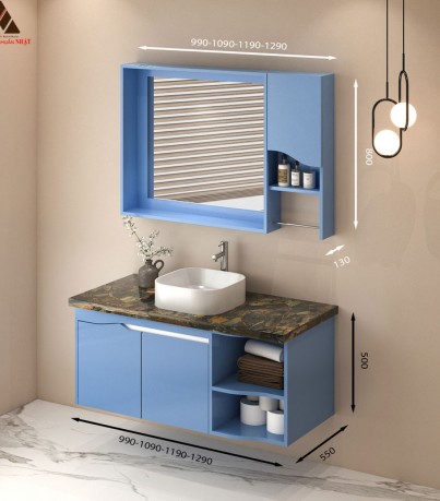 Tủ Lavabo T02109 - 4 tone màu xanh lơ nhạt. Tủ Lavabo T02109 - 4 tone màu xanh lơ nhạt.