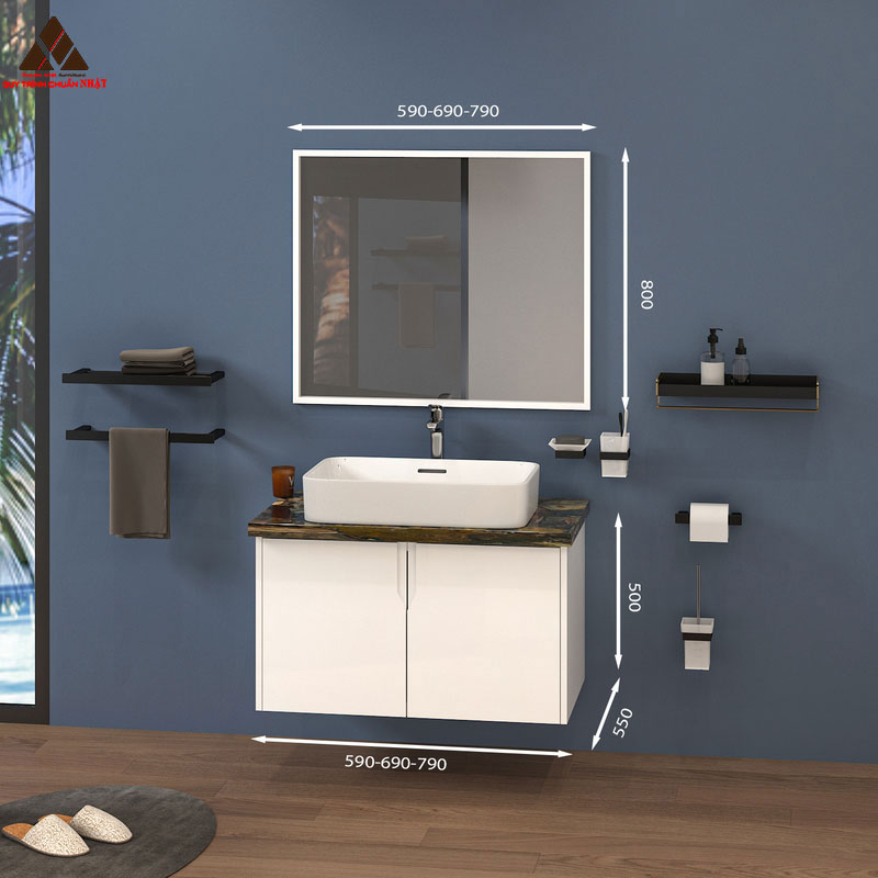 Hình ảnh mẫu tủ lavabo treo tường T0179-1