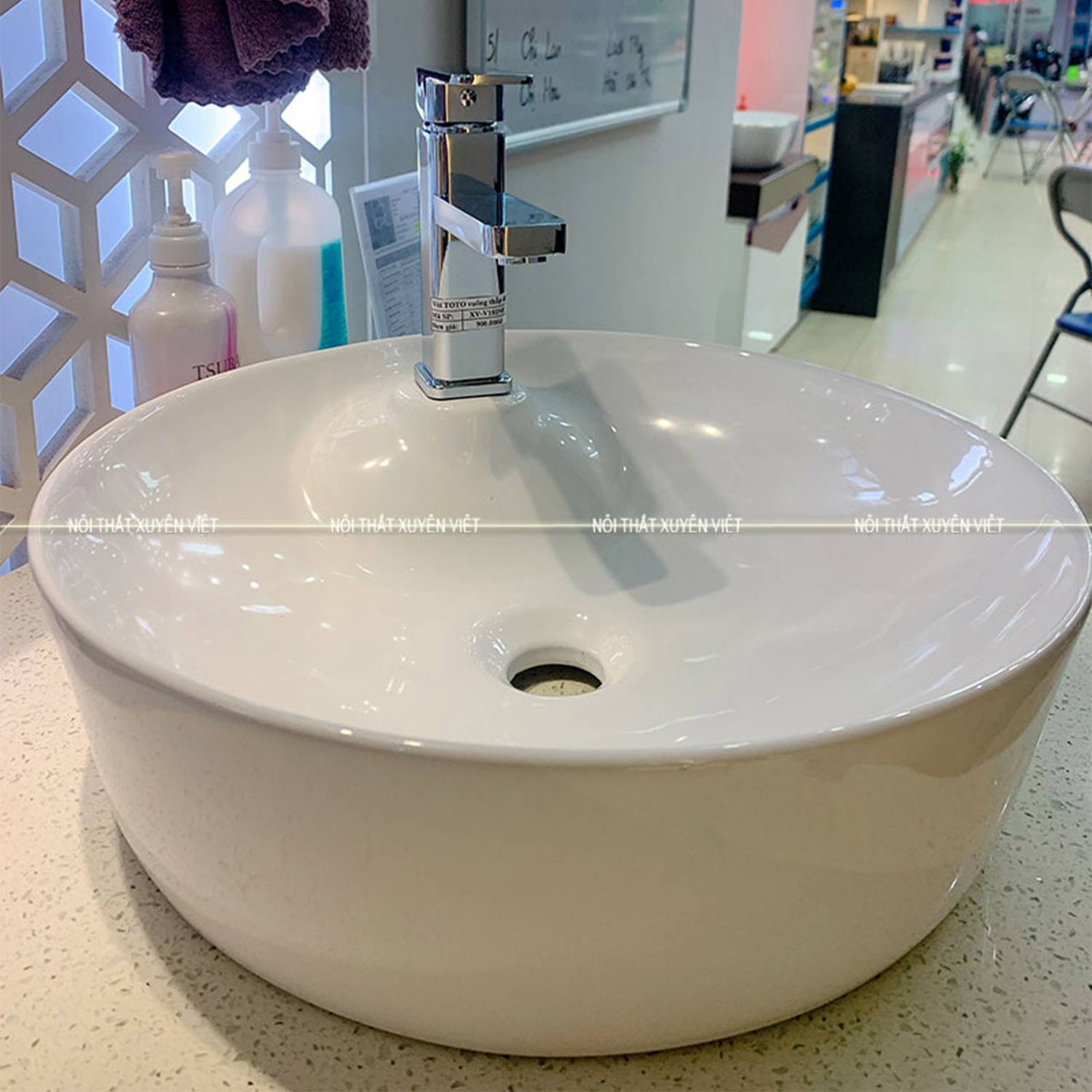 Tính năng của chậu rửa lavabo đặt bàn dáng tròn XVCT13