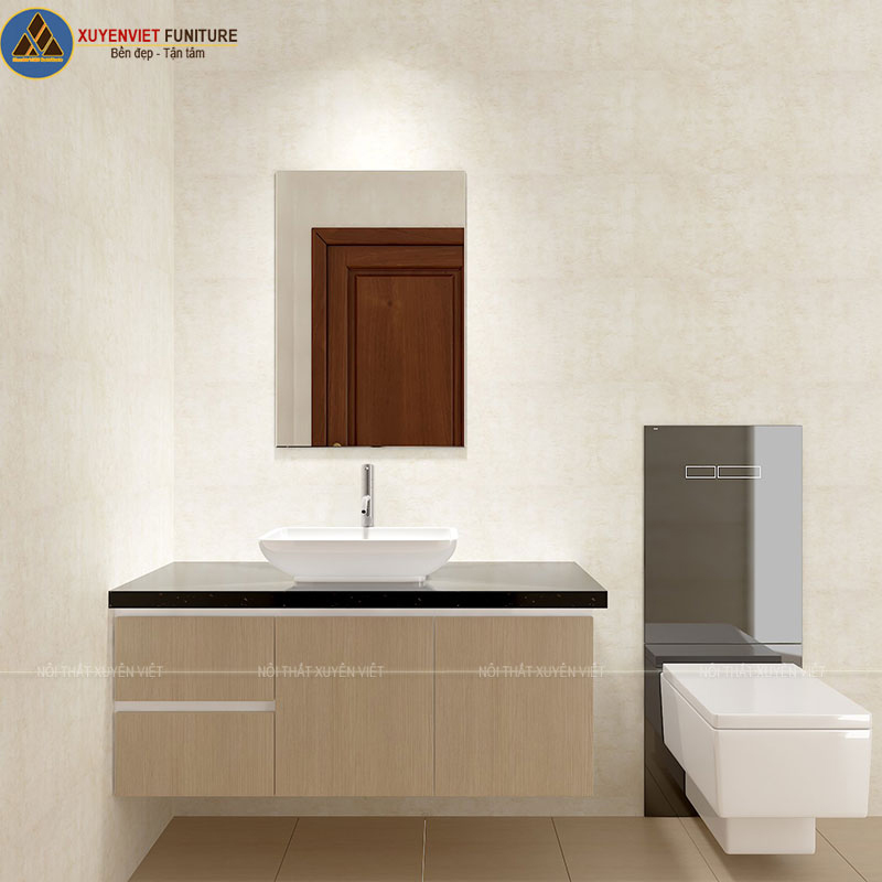 Không gian rộng rãi cũng là một phần làm nên bộ tủ chậu lavabo laminate đồ sộ và thuận tiện nhất 