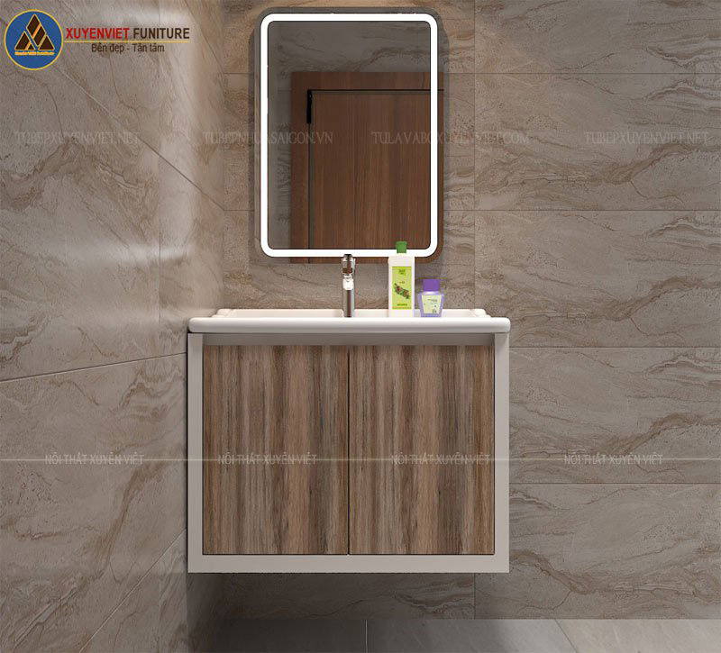 Tủ lavabo treo tường kịch sát tường tạo không gian thoải mái nhẹ nhàng dành cho khách hàng