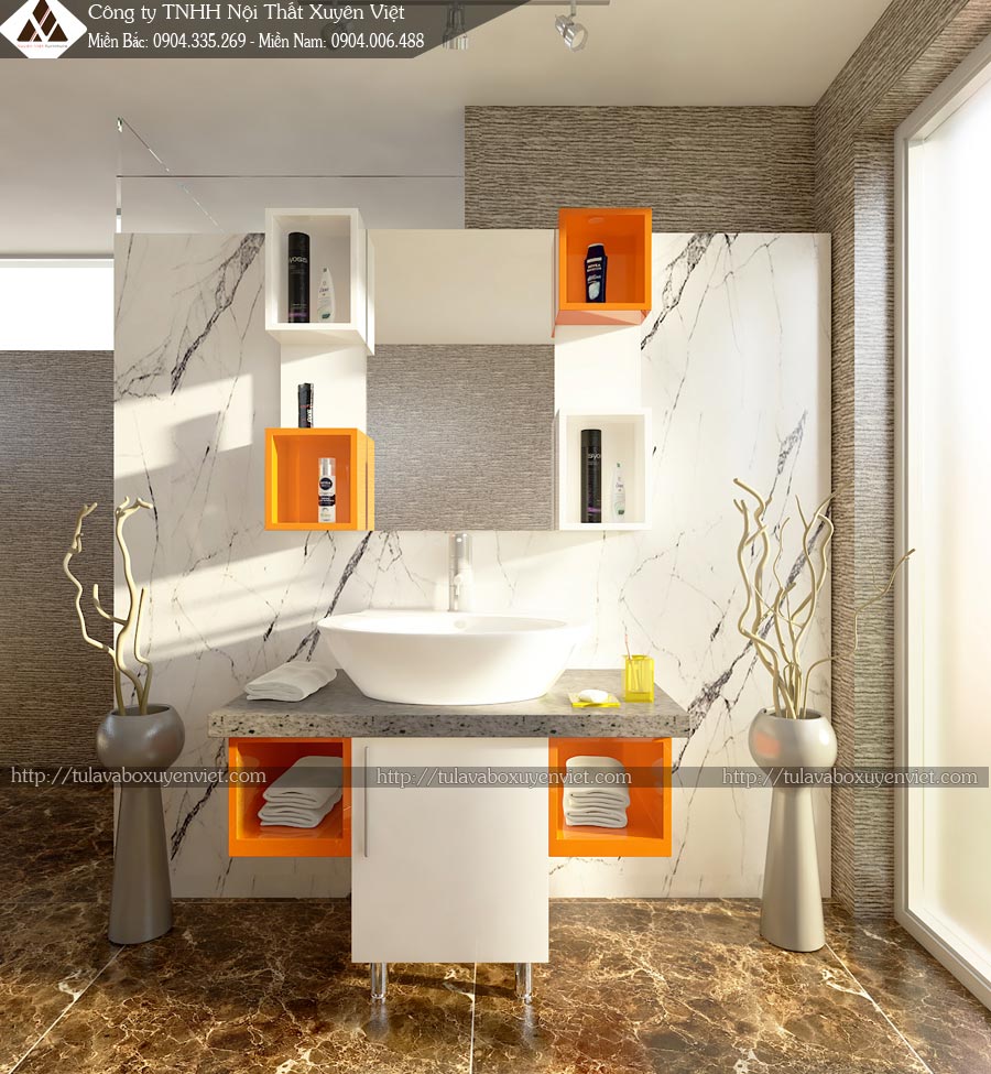 Hình ảnh bộ tủ chậu lavabo LBK220 theo cách phối khác cho quý khách hàng tham khảo