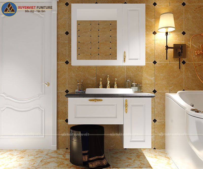Bộ tủ chậu rửa mặt LBK1015 phù hợp với không gian phòng tắm diện tích lớn